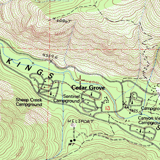 Topographic Map of Sheep Creek, CA