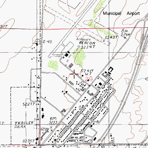 Topographic Map of Holbrook Volunteer Fire Department, AZ