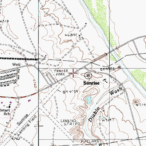 Topographic Map of Navajo Nation Department of Fire and Rescue Services Station 80 Leupp, AZ