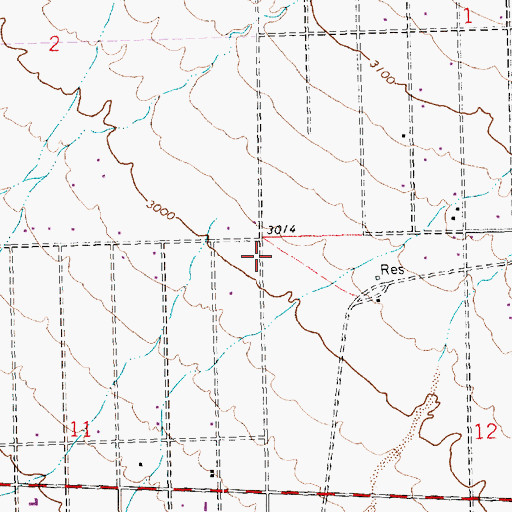 Topographic Map of Golden Valley Fire Department Station 11, AZ
