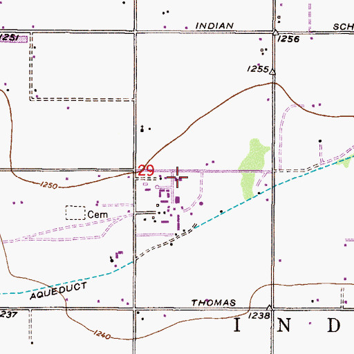Topographic Map of Salt River Fire Department Station 291, AZ