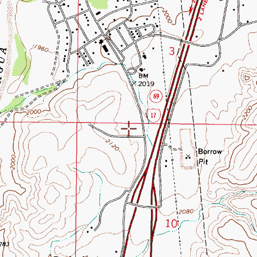 Topographic Map of Black Canyon Fire Department, AZ