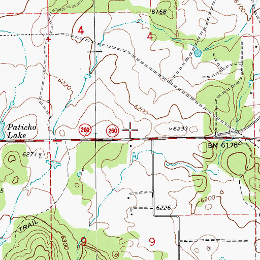 Topographic Map of Linden Fire Department, AZ