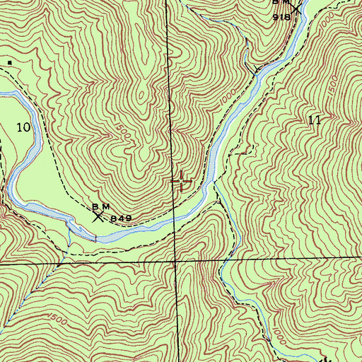 Topographic Map of Sherlock Creek, CA