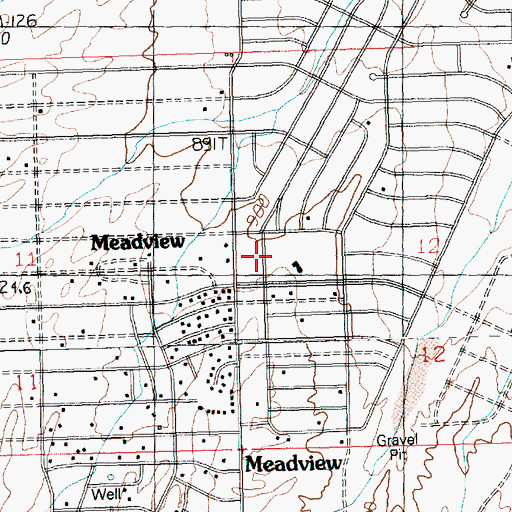 Topographic Map of Grapevine Mesa Fire Station, AZ