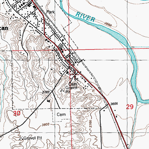 Topographic Map of Duncan Valley Rural Fire District, AZ