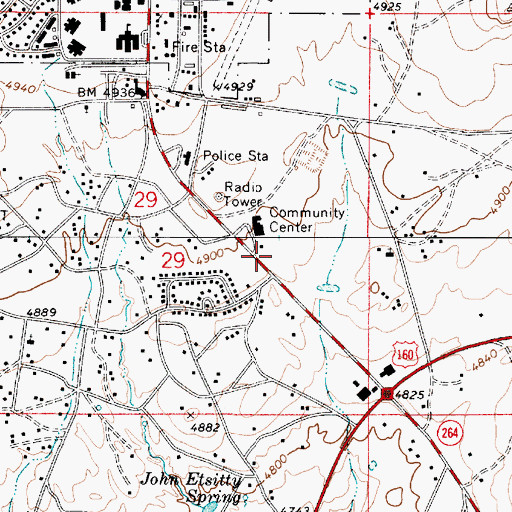 Topographic Map of Navajo Nation Department of Fire and Rescue Services Station 40 Tuba City Fire Department, AZ