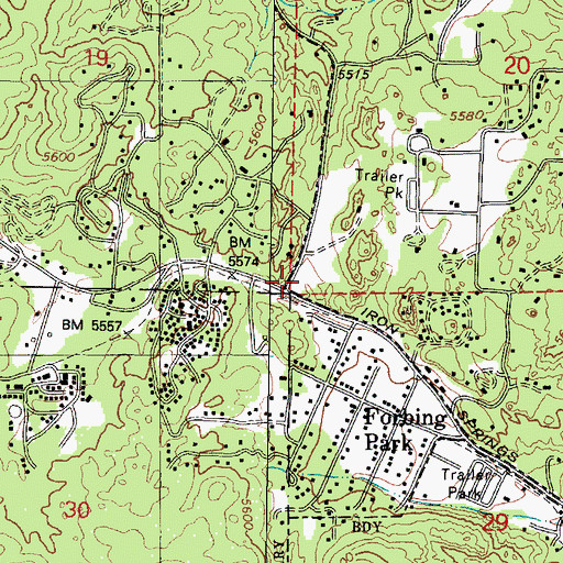 Topographic Map of Prescott Fire Department Station 72, AZ