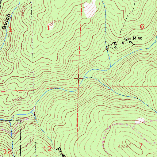 Topographic Map of Shingle Mill Creek, CA