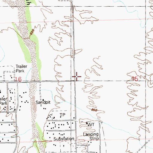Topographic Map of Quartzsite Fire and Rescue Department, AZ