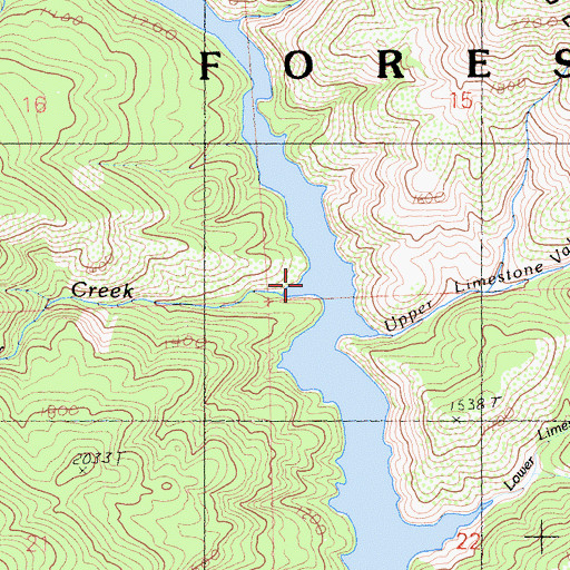 Topographic Map of Shoemaker Gulch, CA