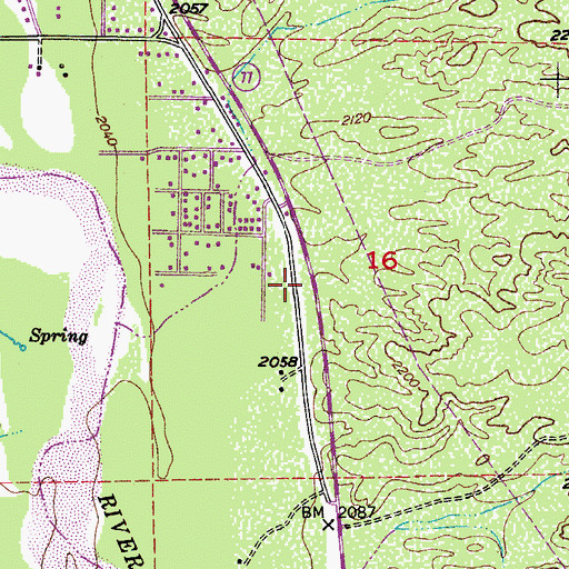 Topographic Map of Dudleyville Volunteer Fire Department, AZ