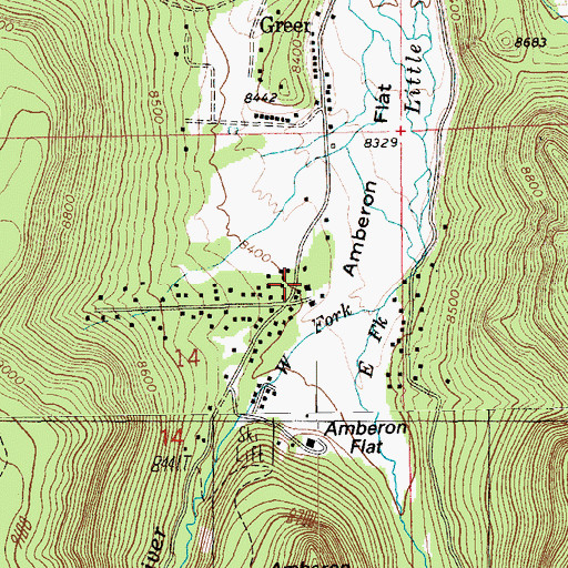 Topographic Map of Greer Fire District Bellinger Station 1, AZ
