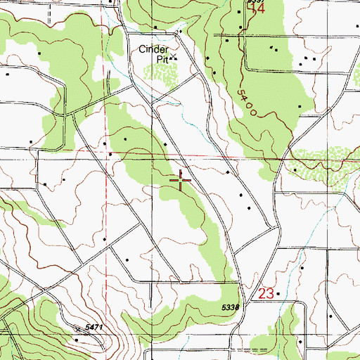 Topographic Map of Kaibab Estates West Fire Department, AZ
