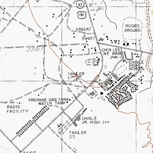 Topographic Map of Navajo Nation Department of Fire and Rescue Services Station 50 Chinle Fire Department, AZ