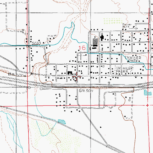 Topographic Map of Joseph City Fire District, AZ
