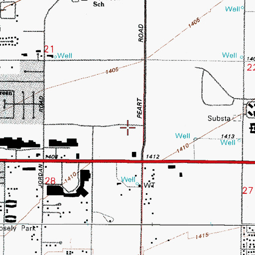 Topographic Map of Casa Grande Fire Department Station 502, AZ