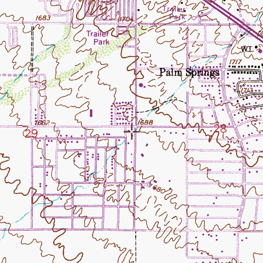 Topographic Map of Superstition Fire and Medical District Station 263, AZ