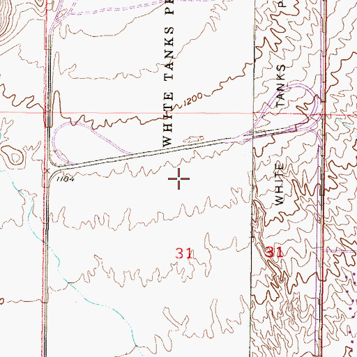 Topographic Map of Buckeye Fire Department Station 703 Verrado, AZ