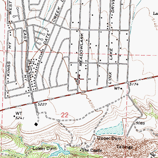 Topographic Map of Central Arizona Fire and Medical Authority Fire Station 50, AZ