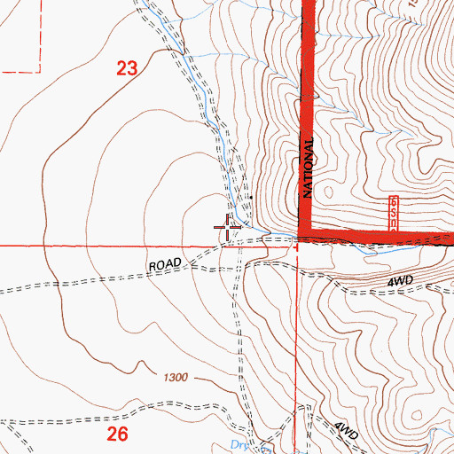 Topographic Map of Silver Canyon, CA