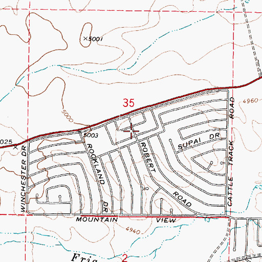 Topographic Map of Central Yavapai Fire District Station 59, AZ