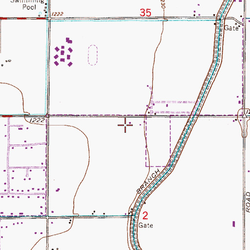 Topographic Map of Chandler Fire Department Station 1, AZ