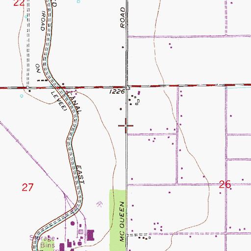 Topographic Map of Chandler Fire Department Station 10, AZ