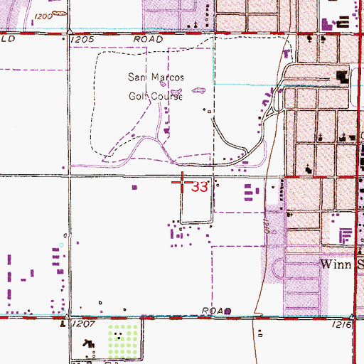 Topographic Map of Chandler Fire Department Station 8, AZ