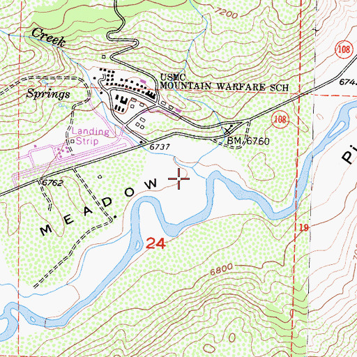 Topographic Map of Silver Creek, CA