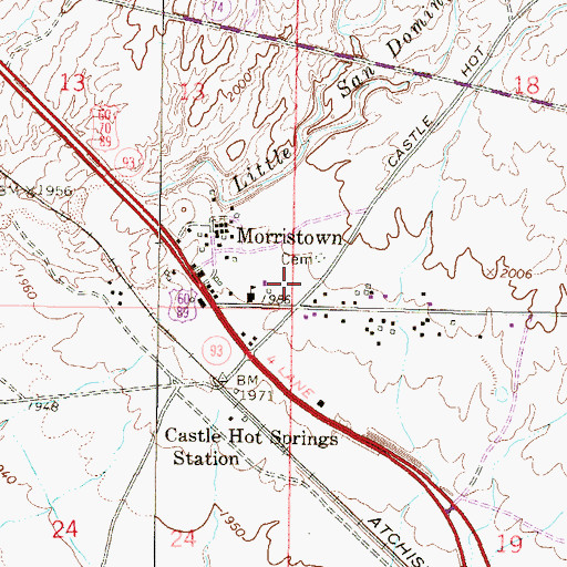 Topographic Map of Circle City - Morristown Volunteer Fire Department, AZ