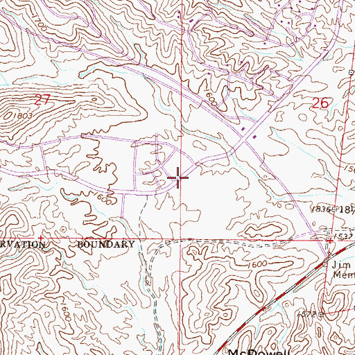 Topographic Map of Fountain Hills Fire Department Station 2 - Rural / Metro Fire Station 823, AZ