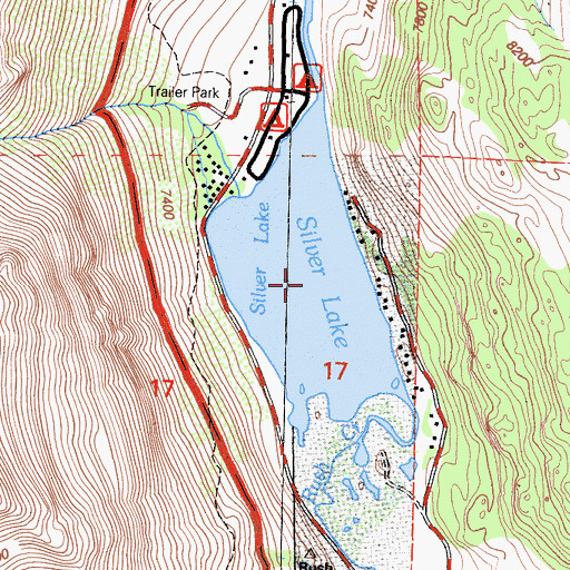 Topographic Map of Silver Lake, CA