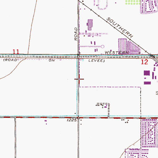 Topographic Map of Gilbert Fire Department Station 7, AZ