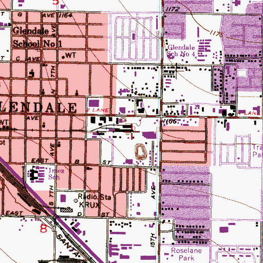 Topographic Map of Glendale Fire Department Station 151, AZ