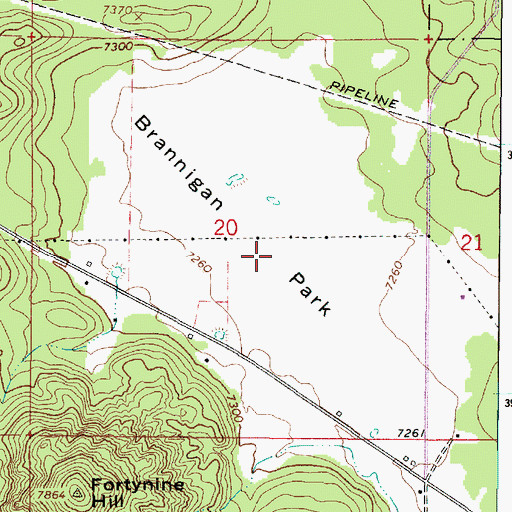 Topographic Map of Brannigan Park, AZ