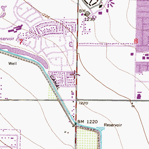 Topographic Map of Glendale Fire Department Station 153, AZ