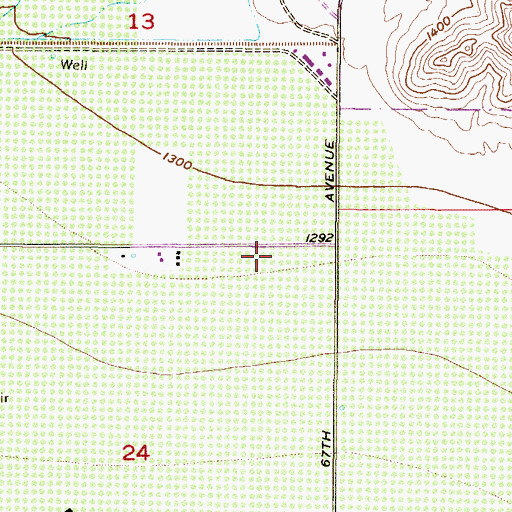 Topographic Map of Glendale Fire Department Station 156, AZ