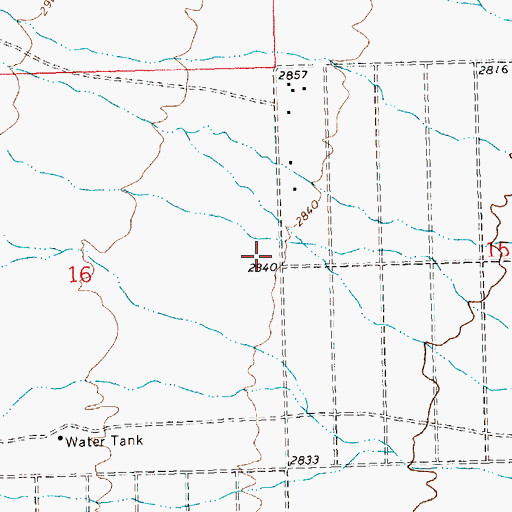 Topographic Map of Golden Valley Fire Department Station 12, AZ