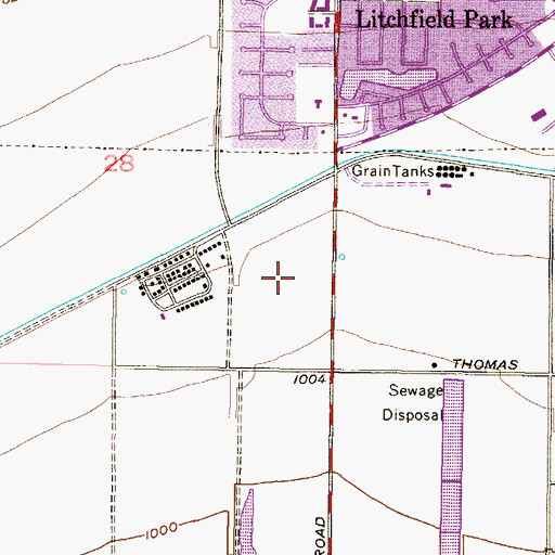 Topographic Map of Goodyear Fire Department Station 183, AZ