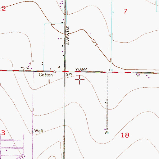 Topographic Map of Goodyear Fire Department Station 184, AZ