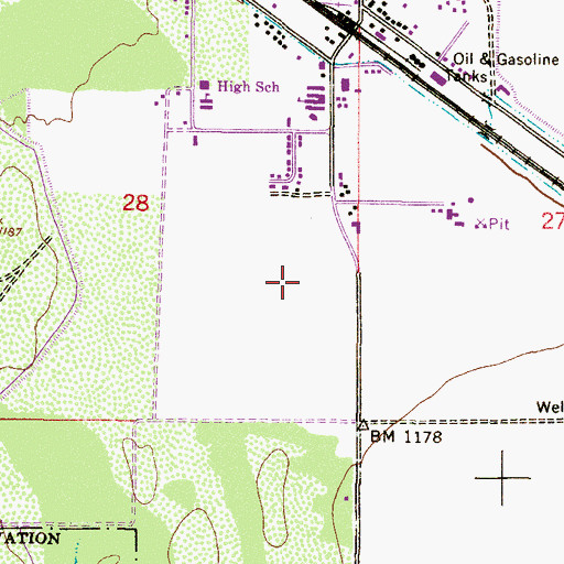 Topographic Map of Maricopa Fire Department Station 574, AZ