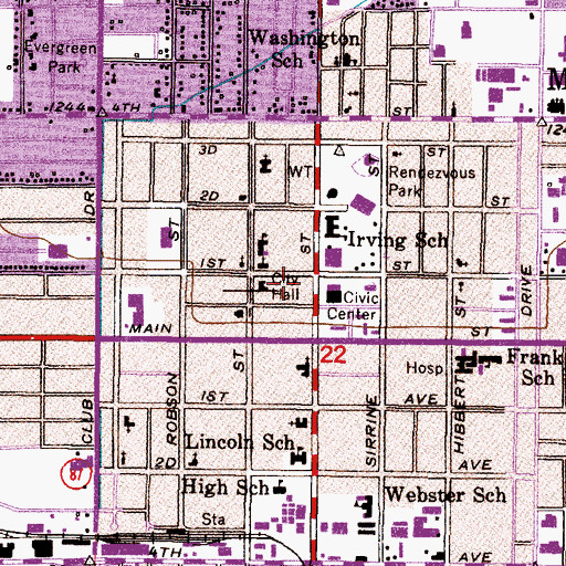 Topographic Map of Mesa Fire Department Administration Office, AZ