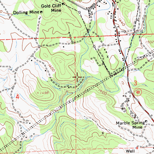 Topographic Map of Sixmile Creek, CA
