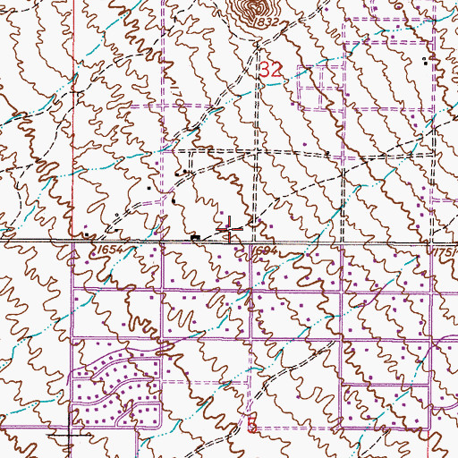 Topographic Map of Mesa Fire Department Station 216, AZ