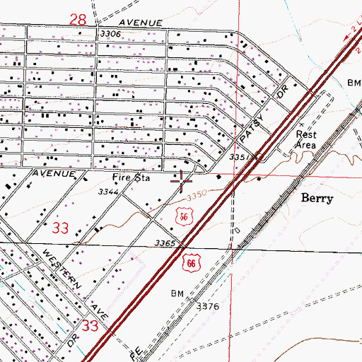 Topographic Map of Northern Arizona Consolidated Fire District Station 32, AZ