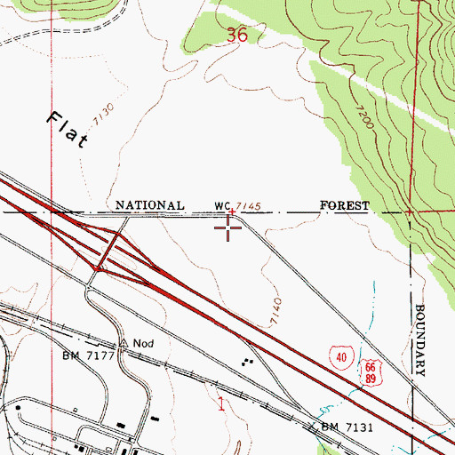 Topographic Map of Ponderosa Fire District Station 82, AZ