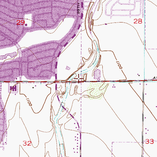 Topographic Map of Peoria Fire Department Station 194, AZ