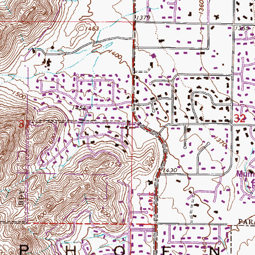 Topographic Map of Phoenix Fire Department Paradise Valley Station 91, AZ