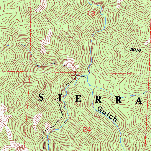 Topographic Map of Skelton Creek, CA